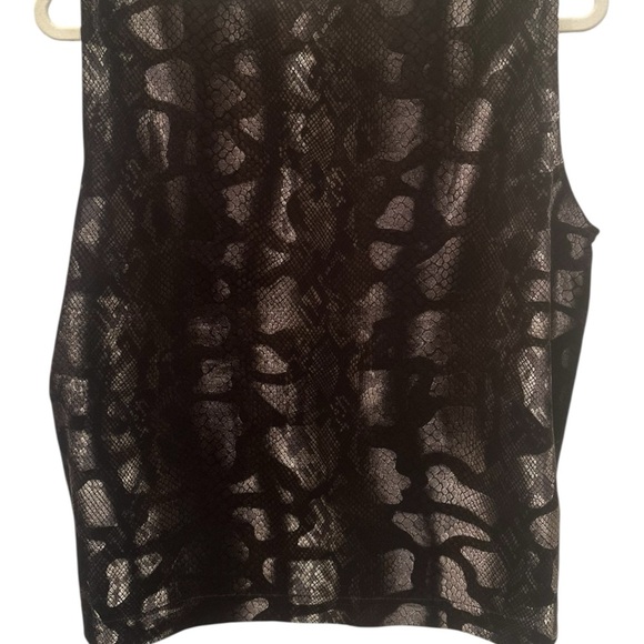 Vintage Velvet Textured Tank Top Grunge Whimsigoth Dark Sz 14 Petite - Picture 3 of 8